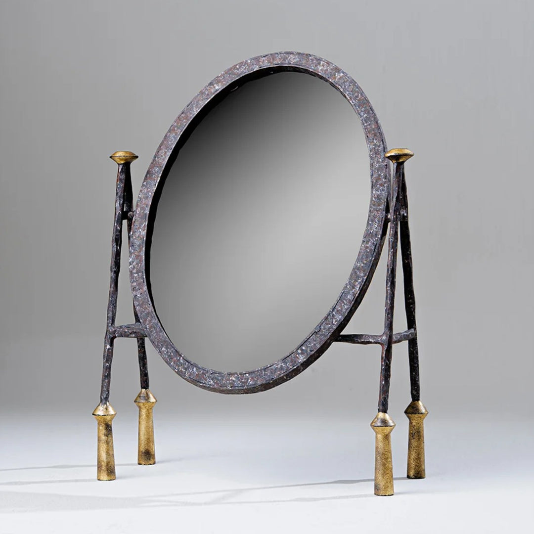 Stanley Dressing Mirror - Old Rust and Gold Jerry Pair Florida Stanley Dressing Mirror - Old Rust and Gold Jerry Pair Florida