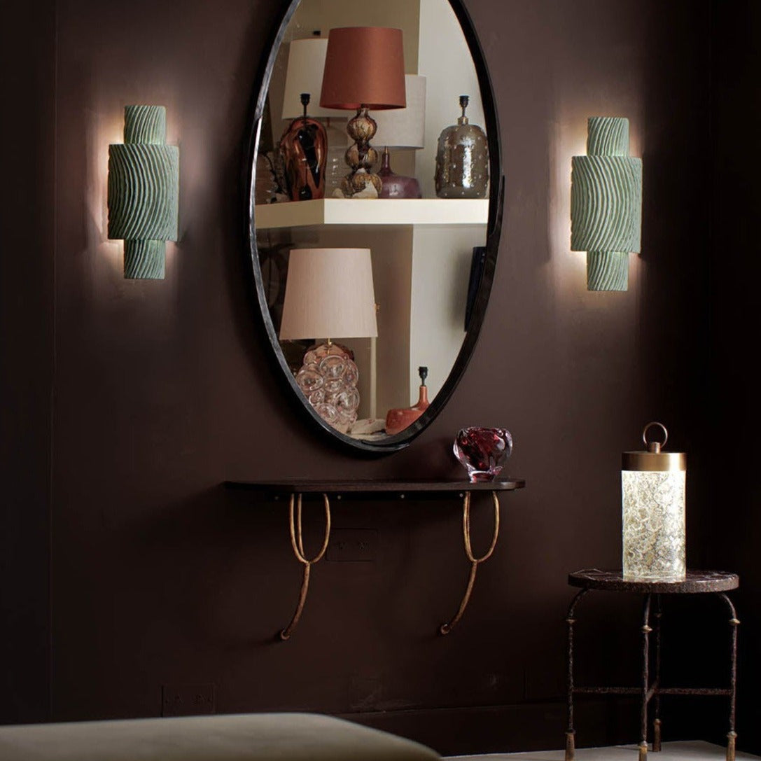 Logan Wall Mount Console Mini - Flynn Gold with Verde Fantastico