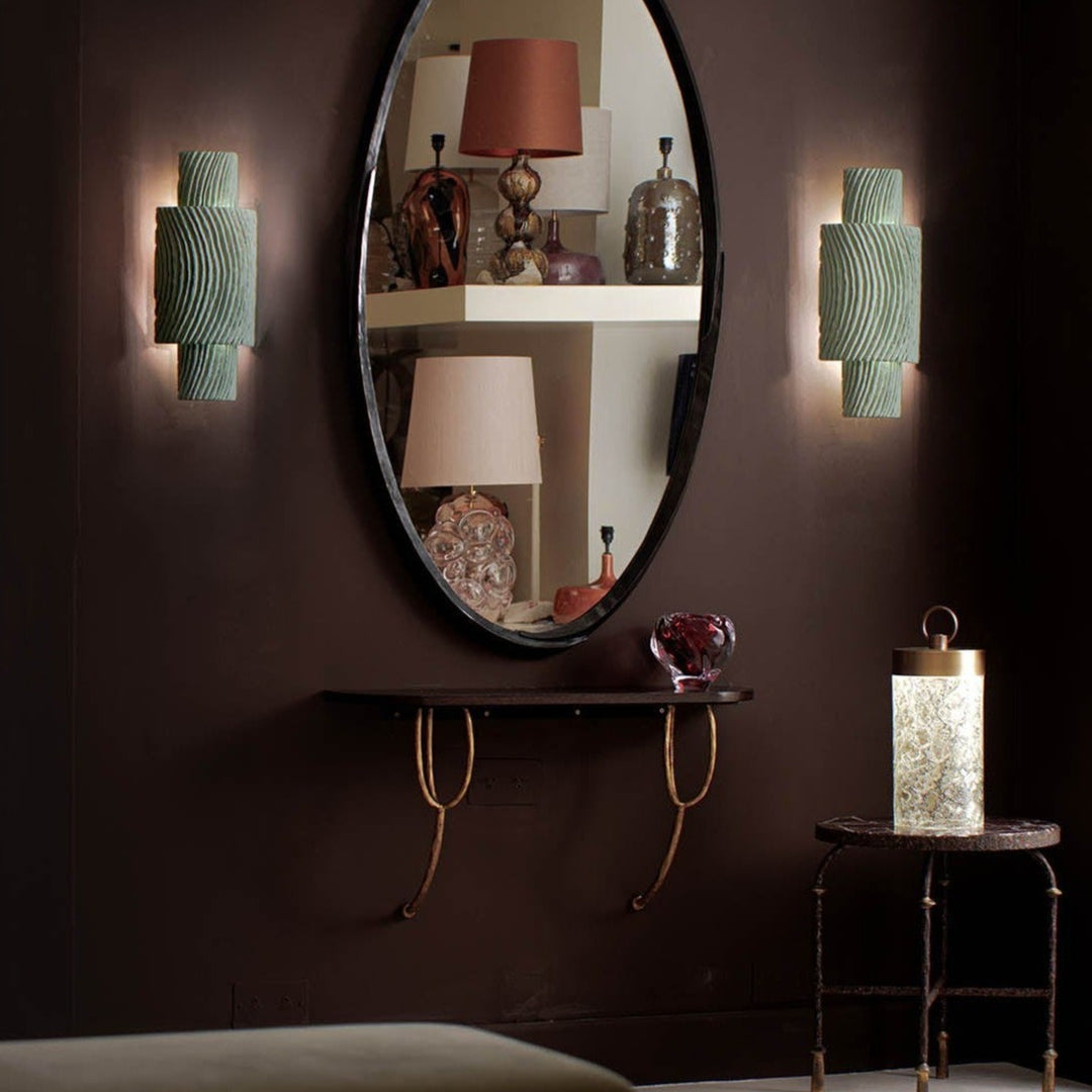 Logan Wall Mount Console Mini - Flynn Gold with Verde Fantastico