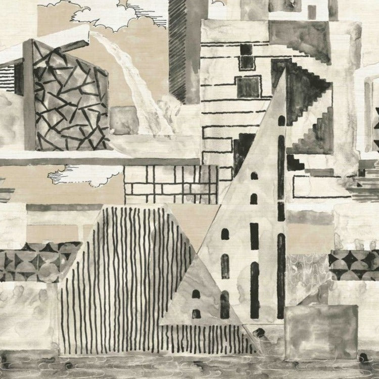 Metropolis Sisal Grasscloth 2 Drops - Sepia