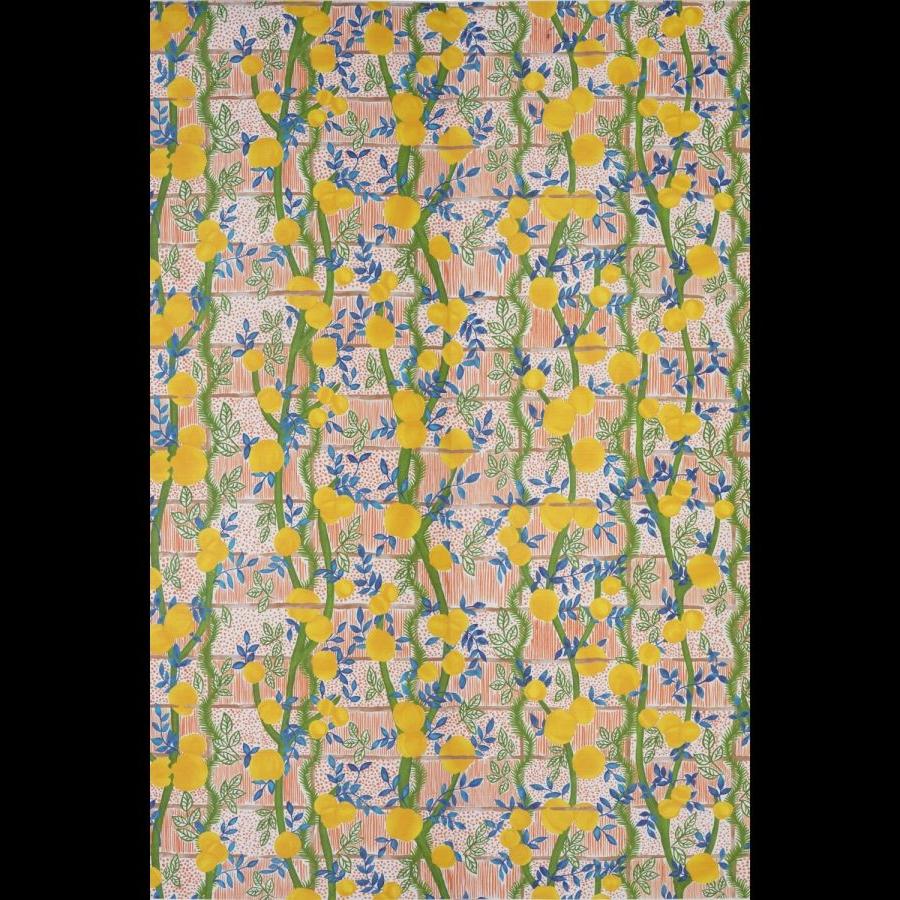 Garden Party Wallpaper (Sisal grasscloth) - Fruit Punch