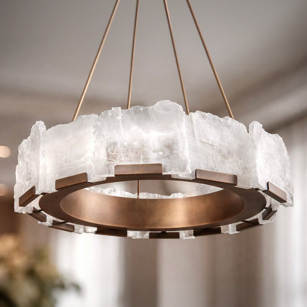 Halo Selenite Chandelier