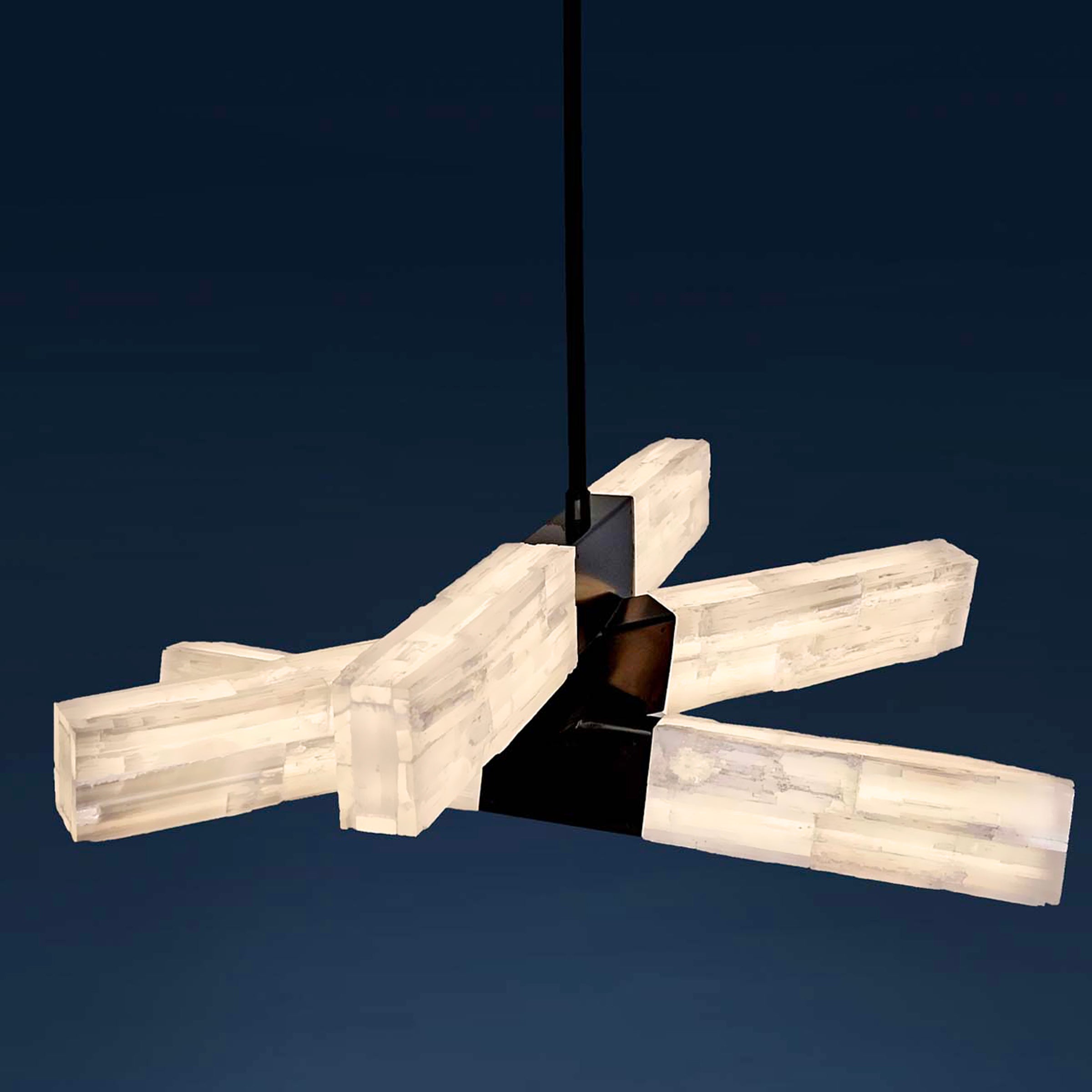 3 Bars Lucca Selenite Chandelier