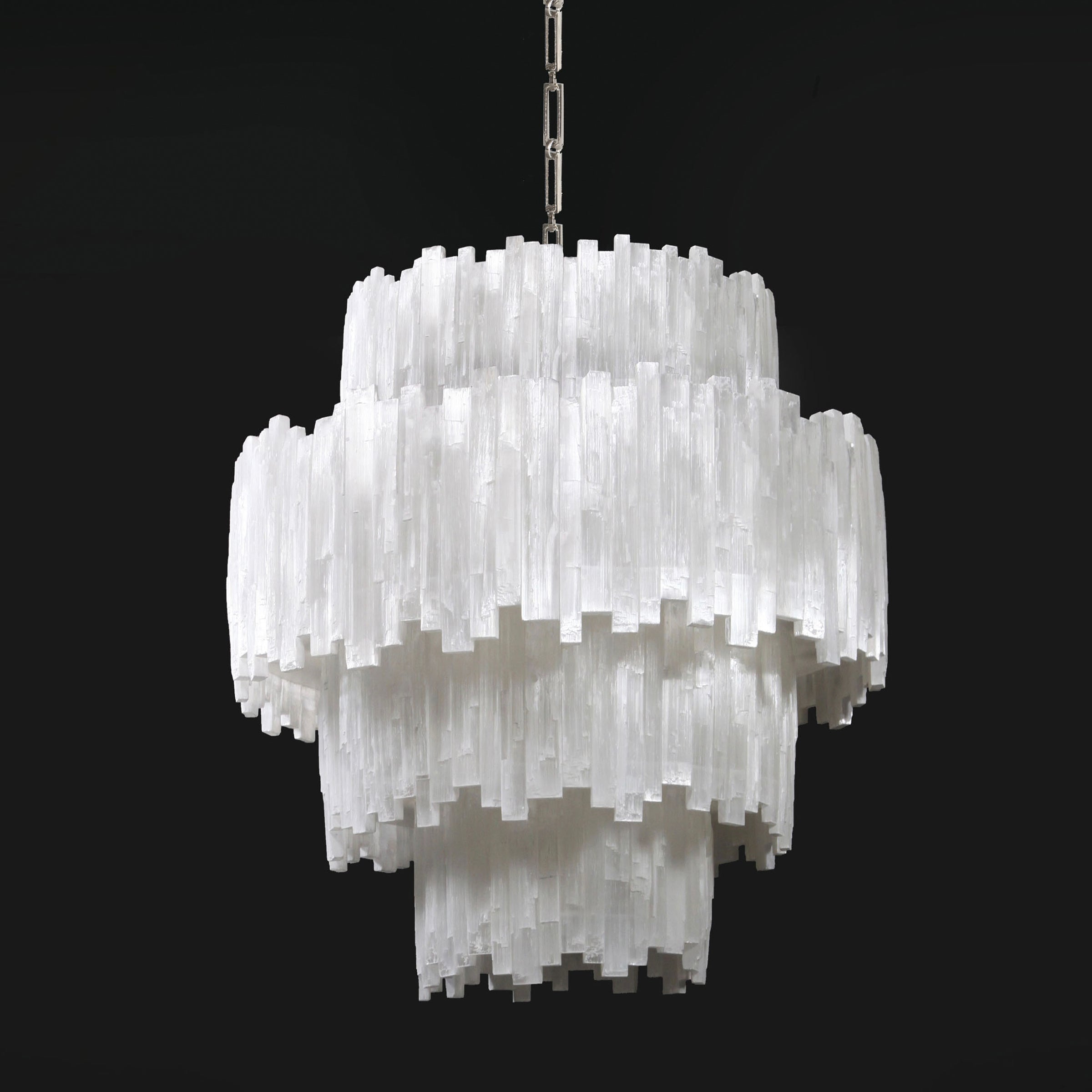 Tear Drop Selenite Chandelier
