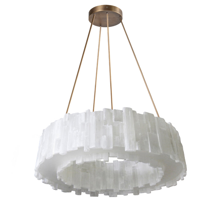 Dual Sided Selenite Chandelier