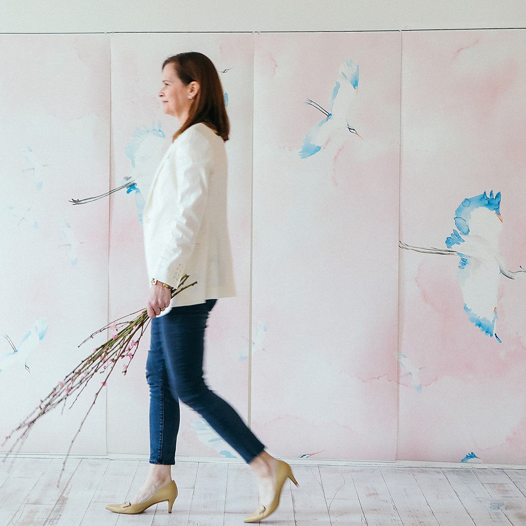 Fly By (mural) - Blue