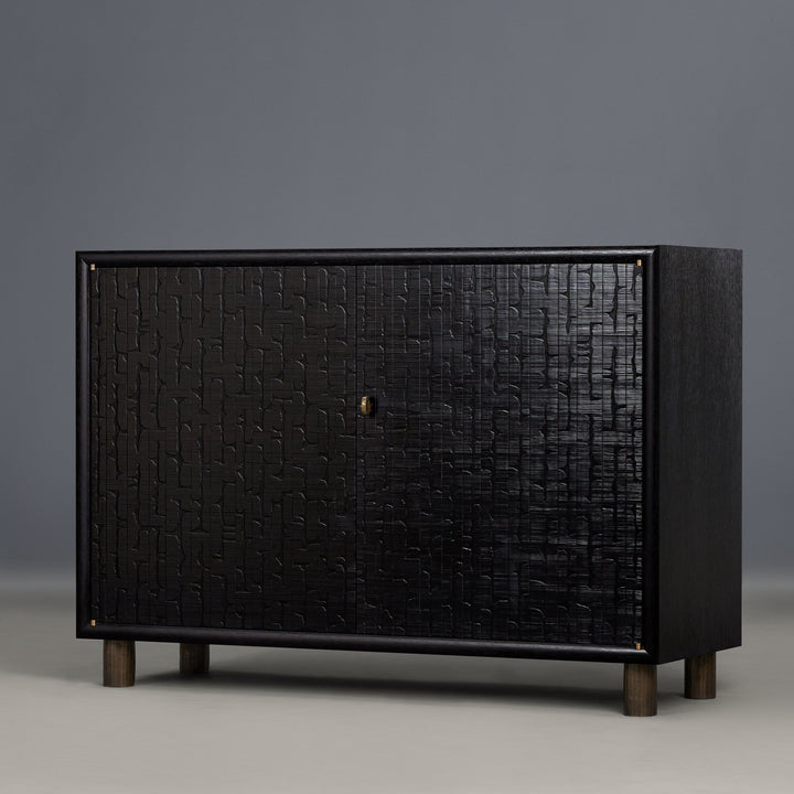 Acadia Low Cabinet - Ebony Embers Straw