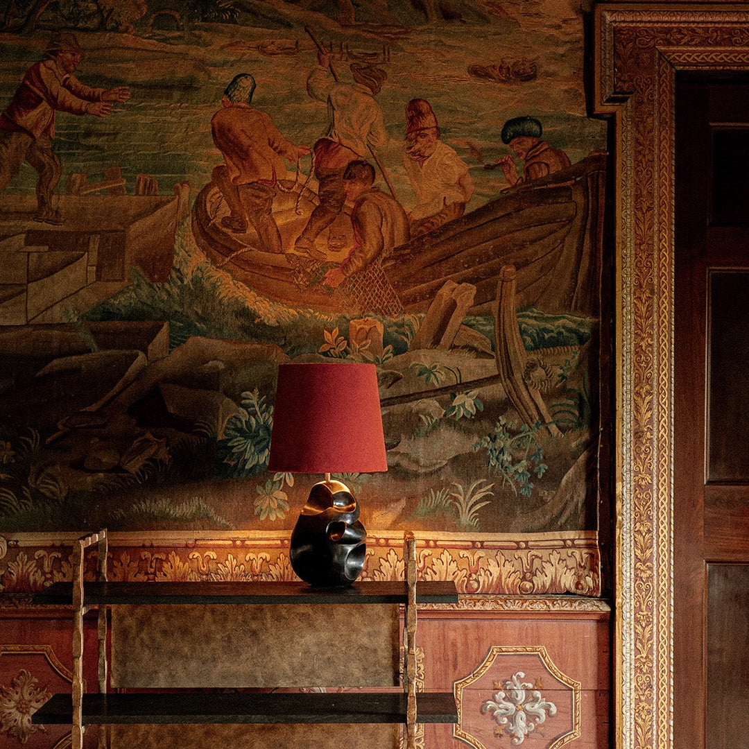 Giacometti Bookshelf - Versailles Gold with Blackened Oak
