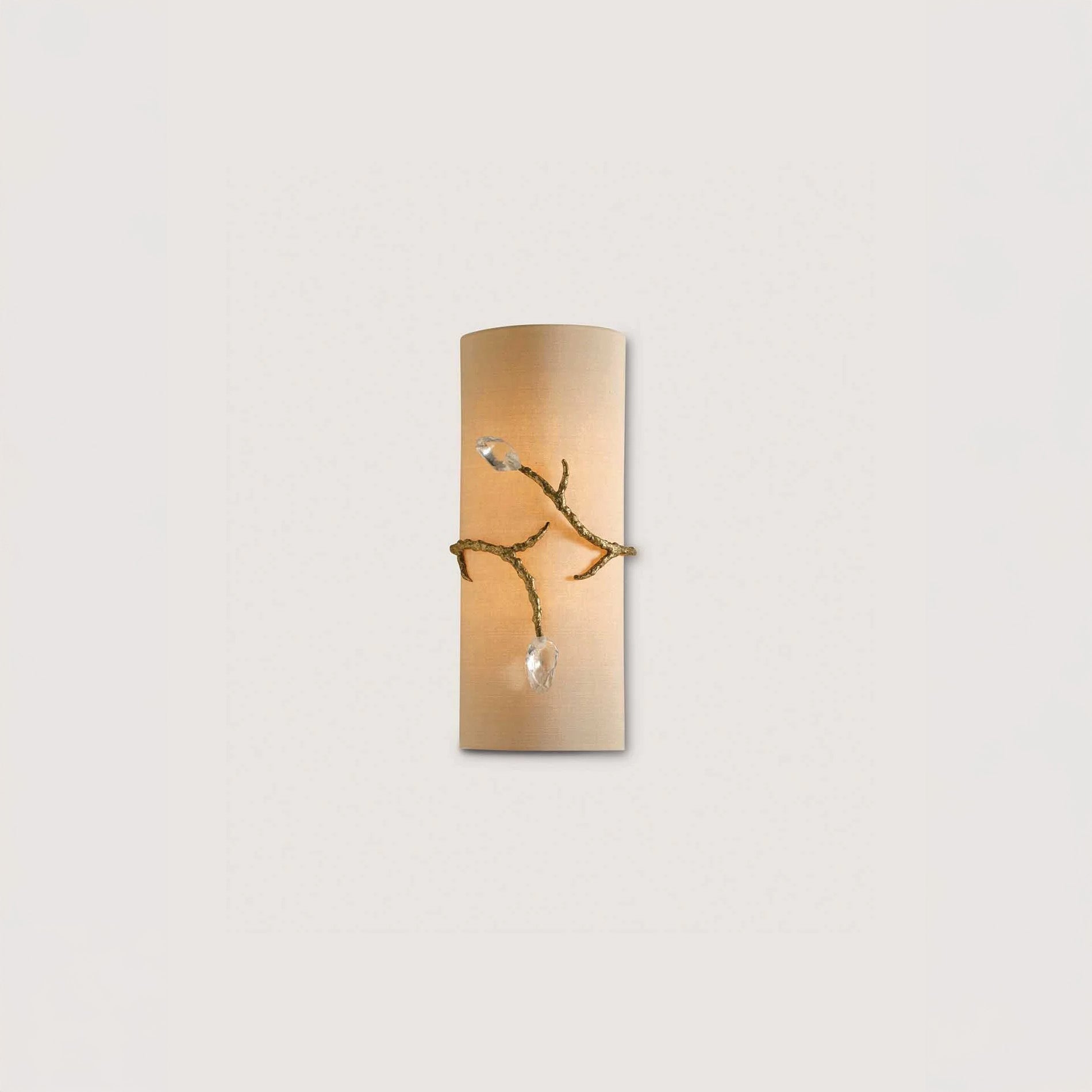 Blossom Wall Light - White Gold With Glass