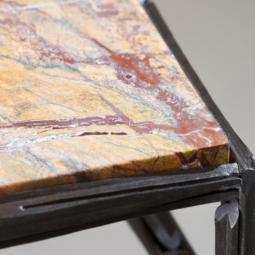 Hanzo Coffee Table - Bronzed with Rainforest Gold