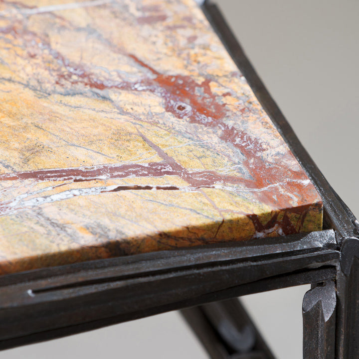 Hanzo Coffee Table - Bronzed with Rainforest Gold
