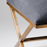 Otto Stool - Vintage Brass with Seat Pad