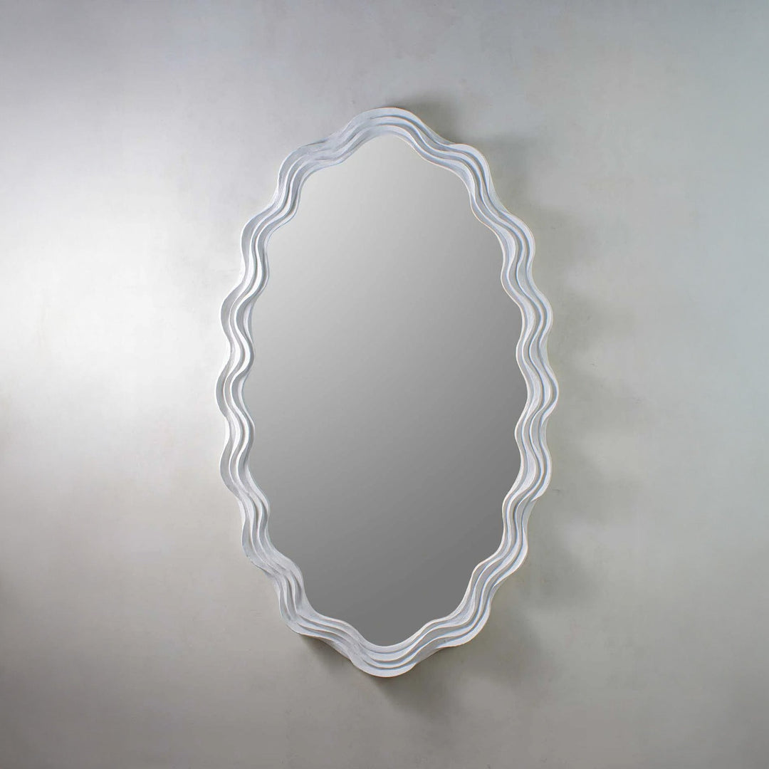 Clam Shell Mirror - Plaster White – Jerry Pair Florida