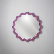 Clam Shell Mirror Round - Rhubarb