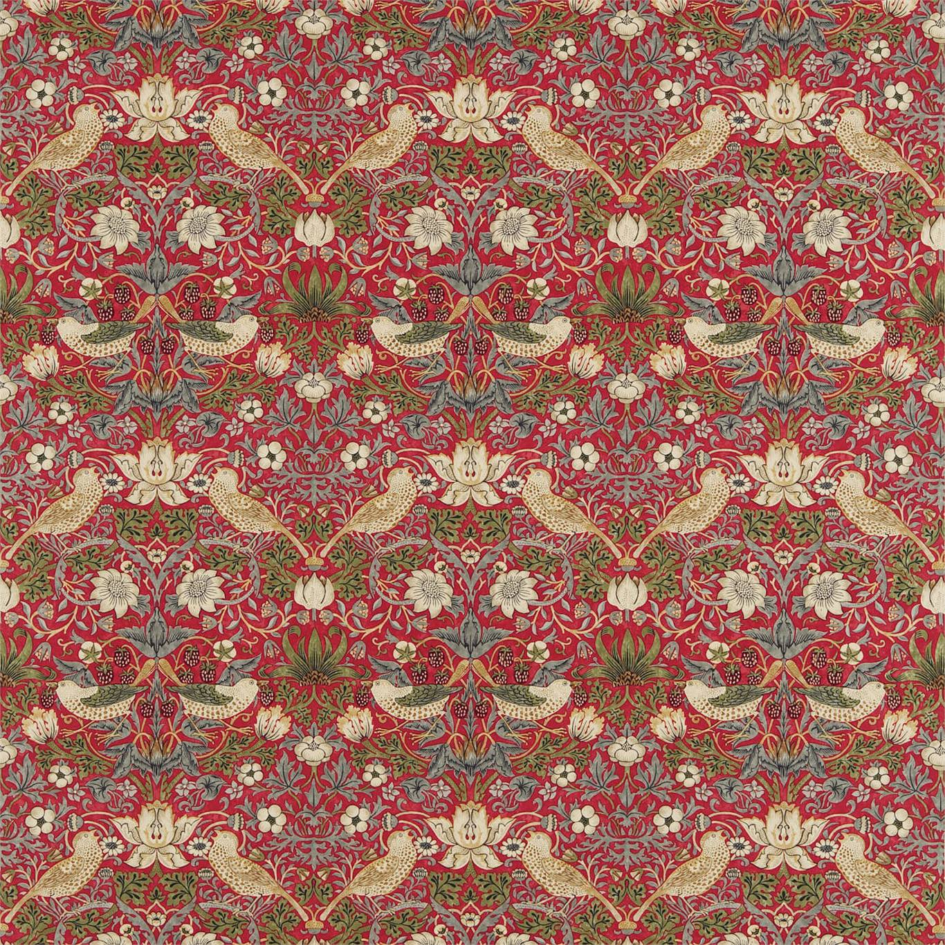 Strawberry Thief - Crimson / Slate