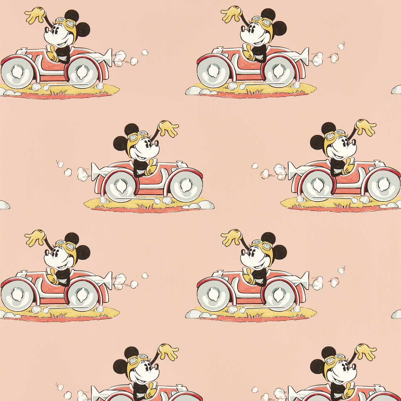 Minnie On the Move Wallcovering - Candy Floss