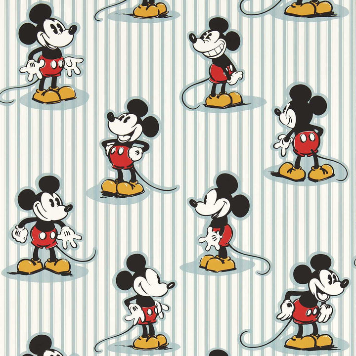 Mickey Stripe Wallcovering - Sea salt