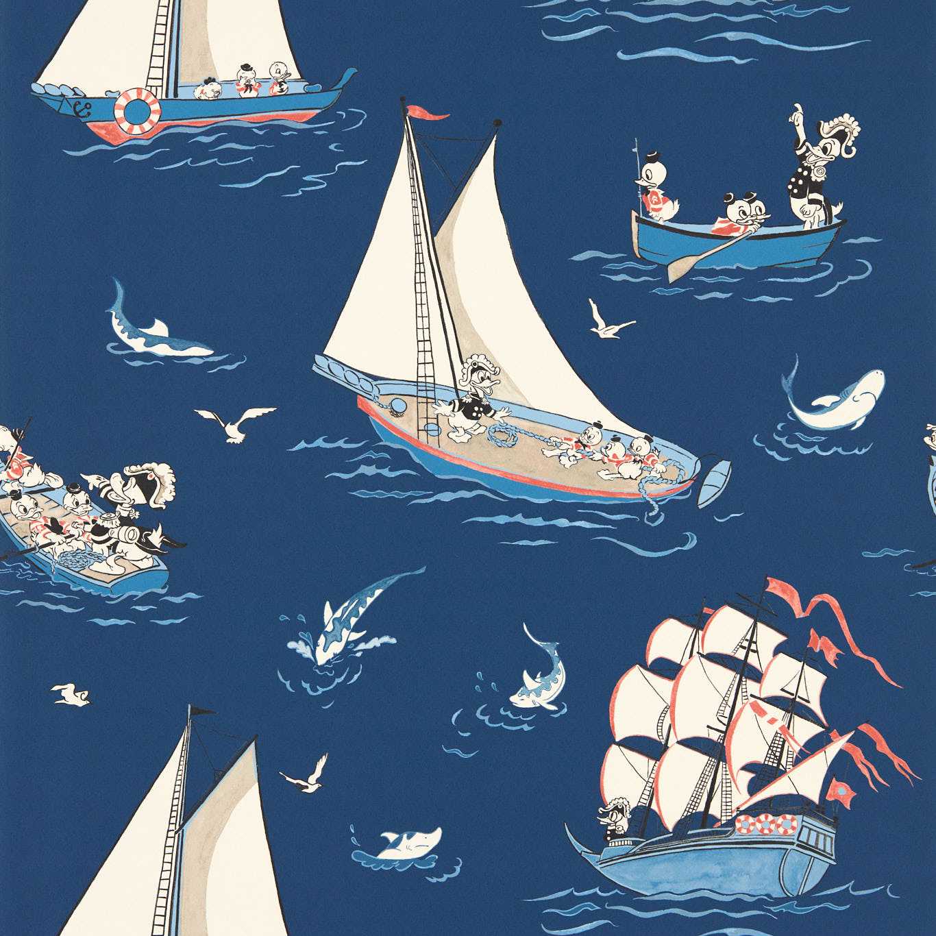 Donald Nautical Wallcovering - Night Fishing