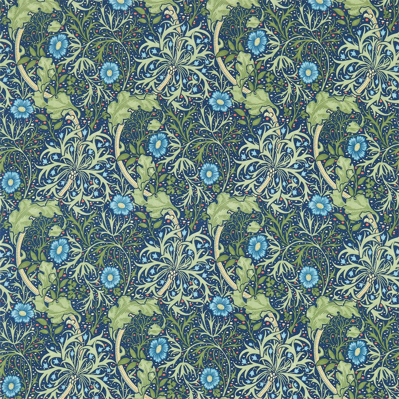 Morris Seaweed - Cobalt / Thyme