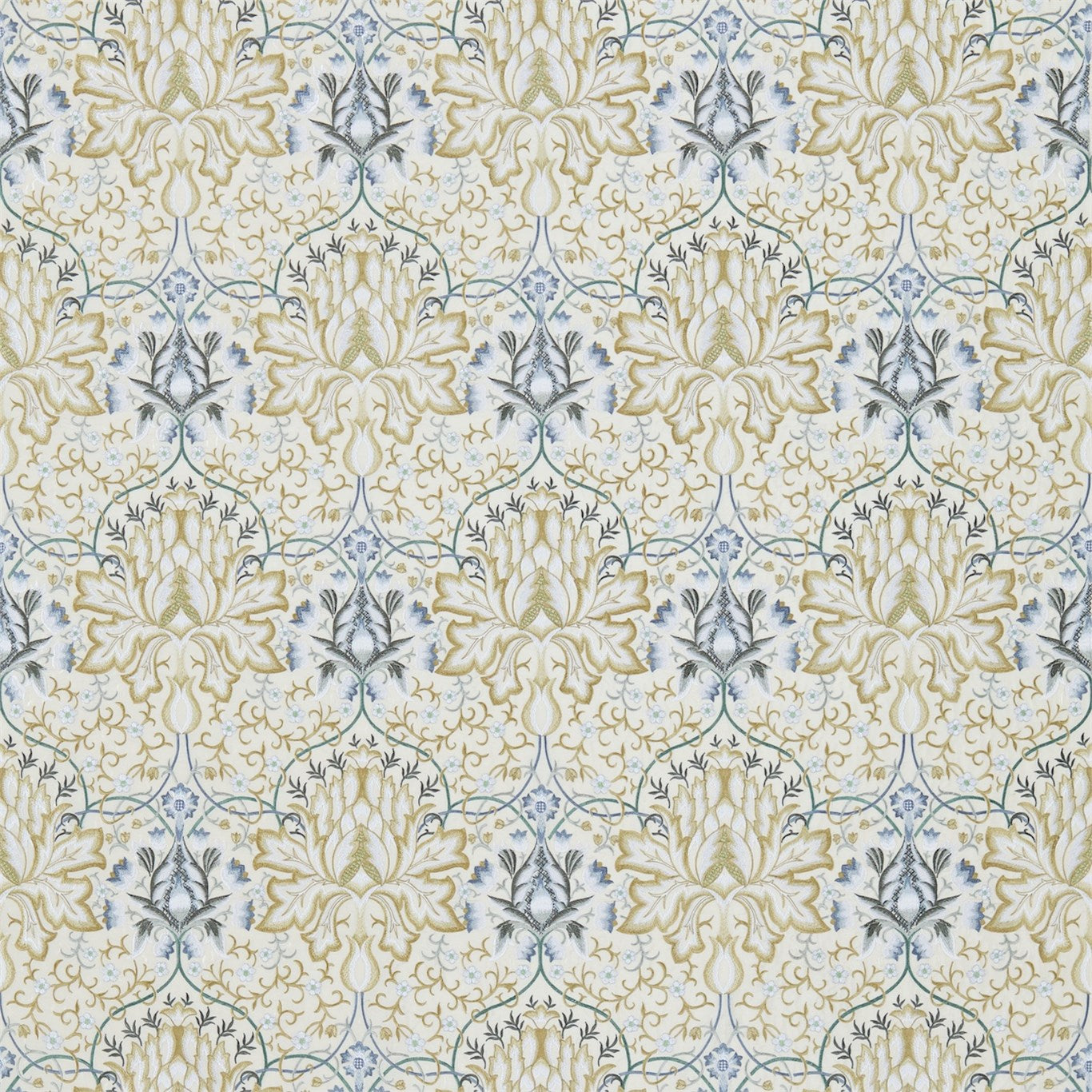 Artichoke Embroidery - Soft Gold / Cream