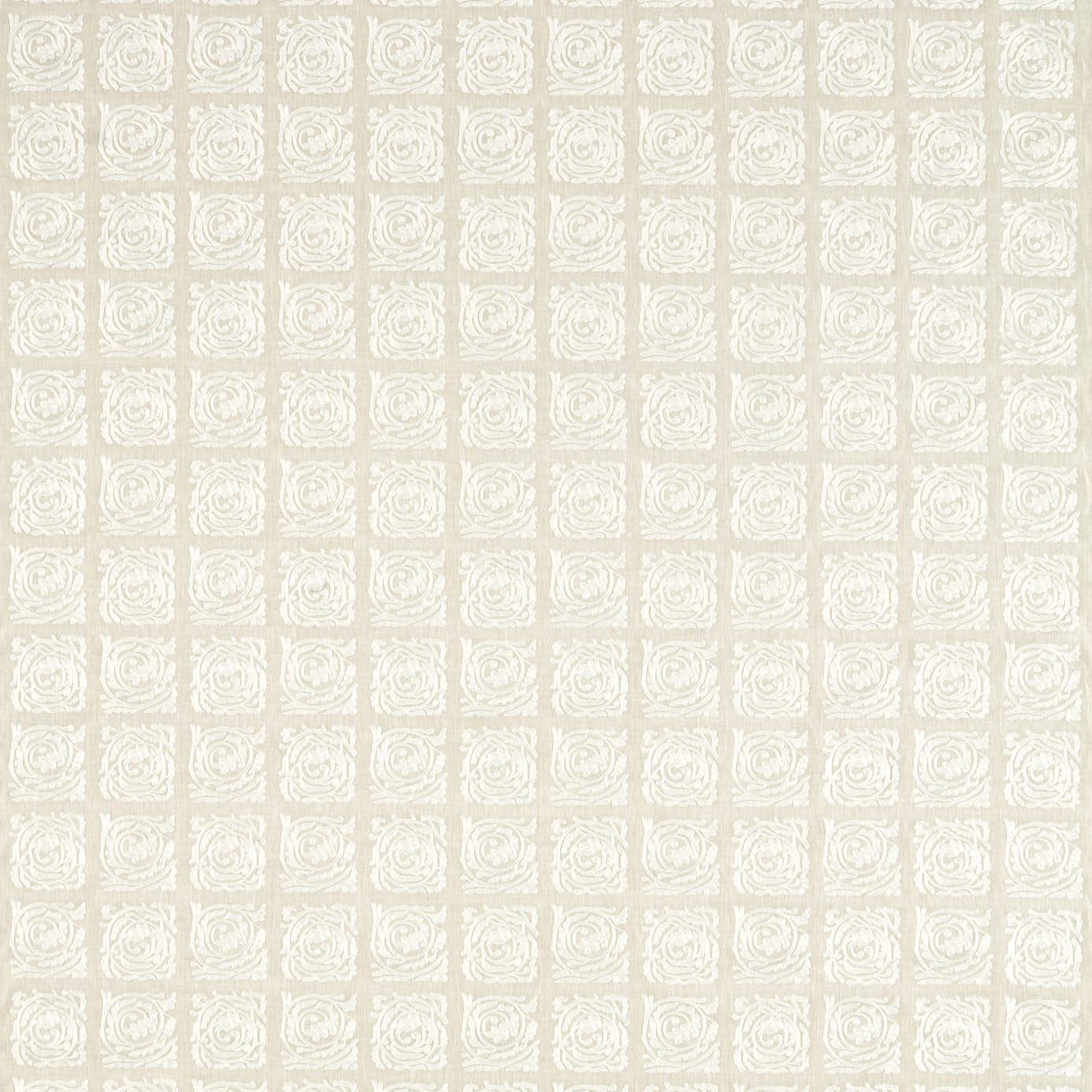 Pure Scroll Embroidery - Linen