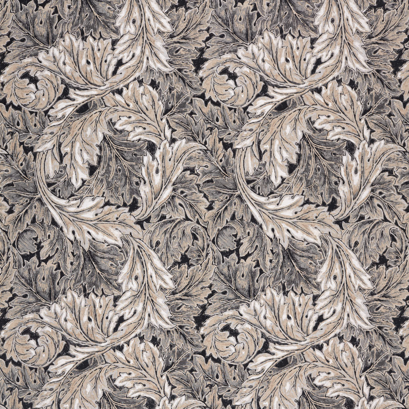 Pure Acanthus Weave - Black Ink