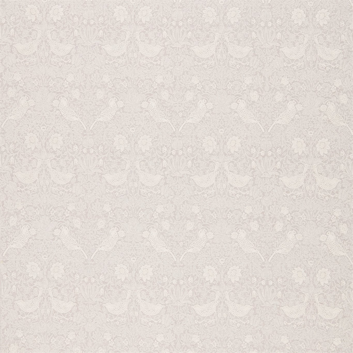 Pure Strawberry Thief Embroidery - Pebble