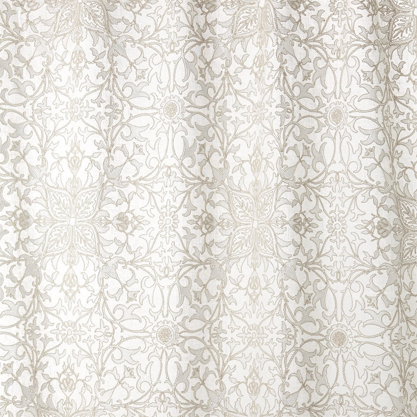 Pure Net Ceiling Embroidery - Paper White