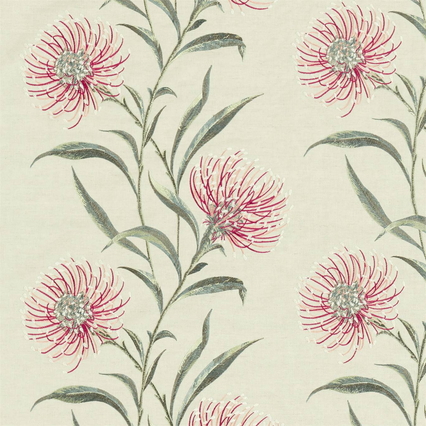 Catherinae Embroidery - Fuchsia