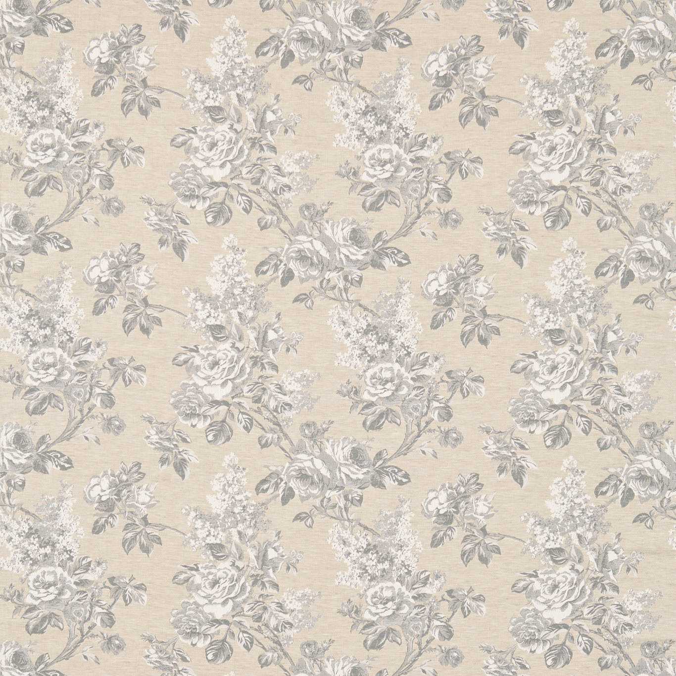 Sorilla Damask - Silver / Linen