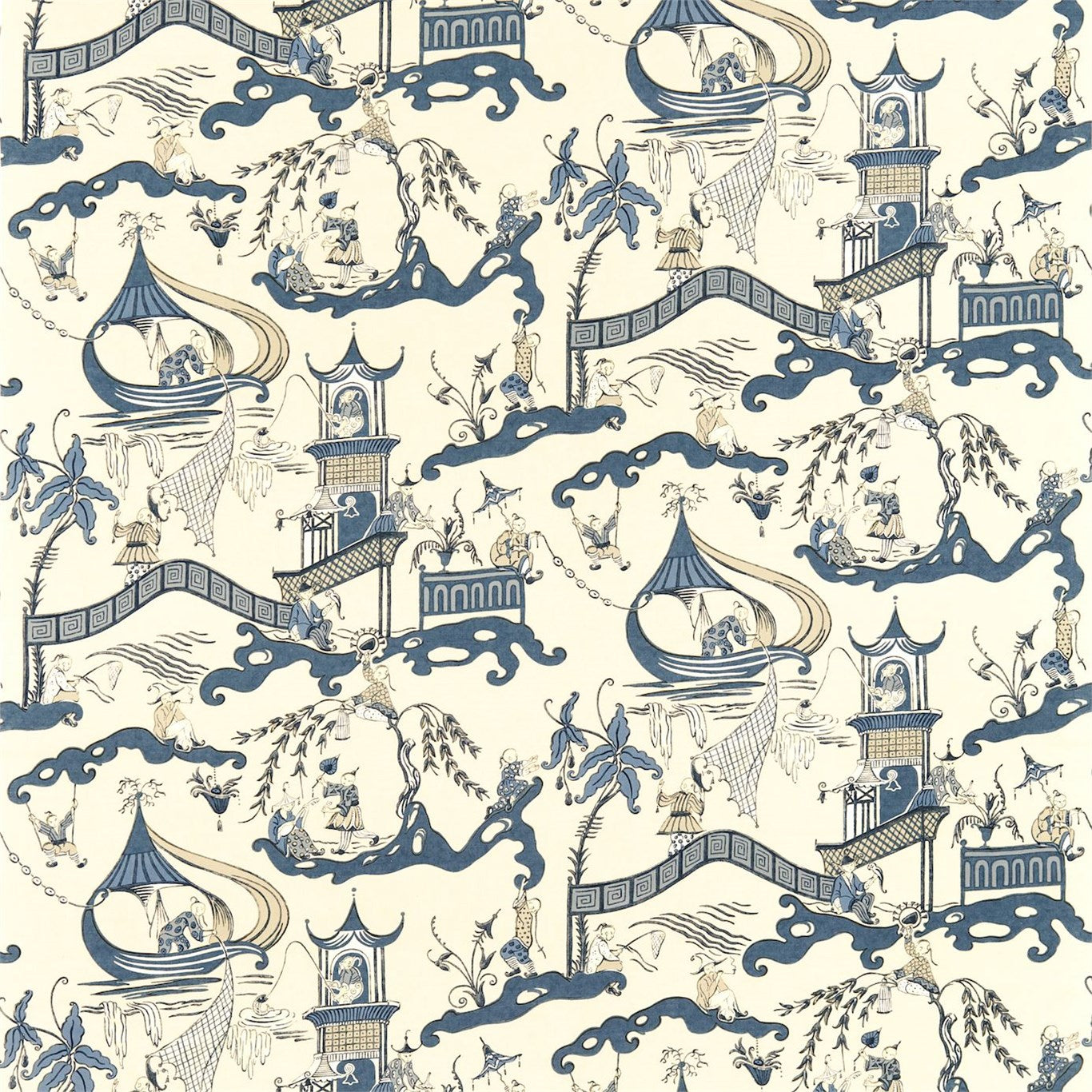 Pagoda River - Indigo / Blue