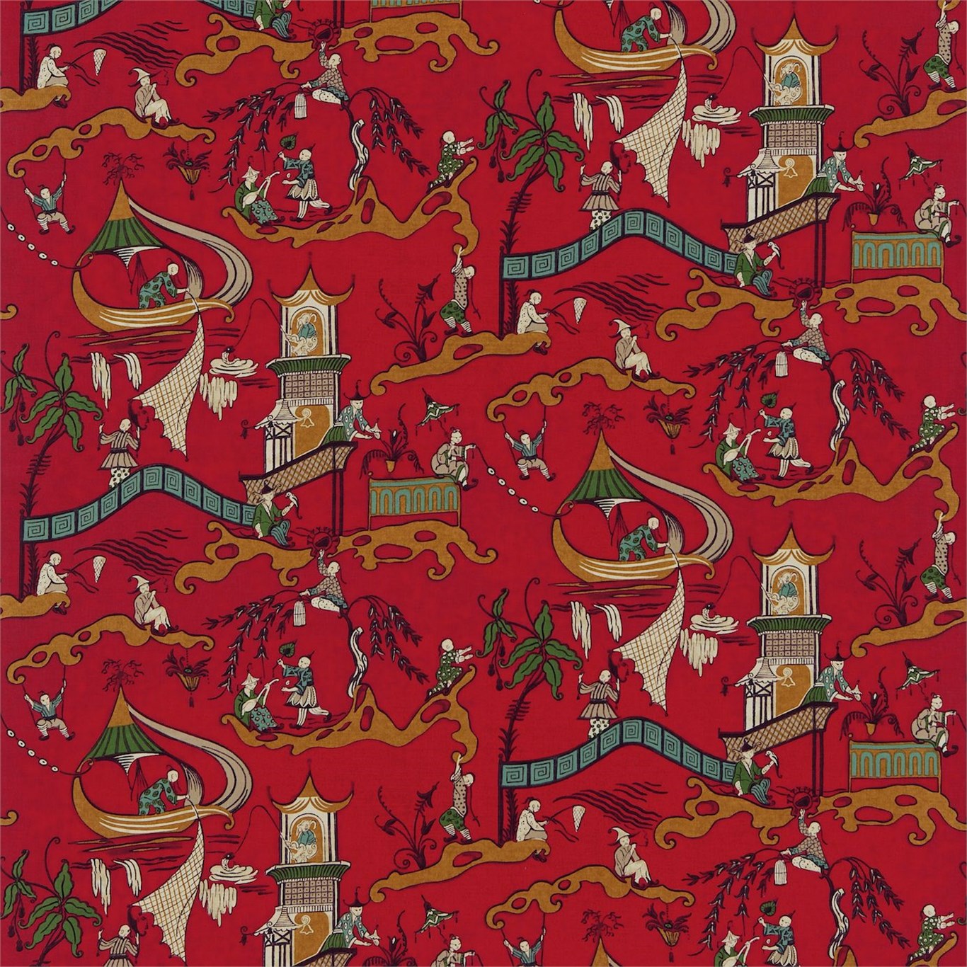 Pagoda River - Red / Gold
