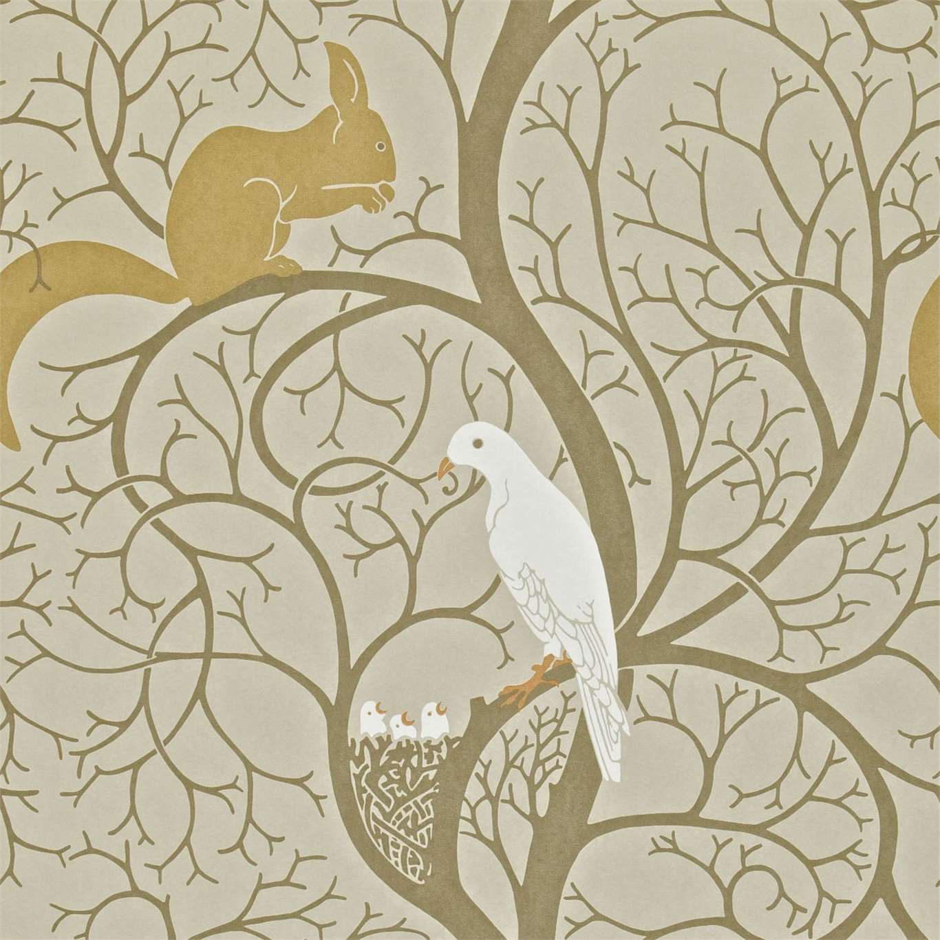 Squirrel & Dove - Linen / Ivory