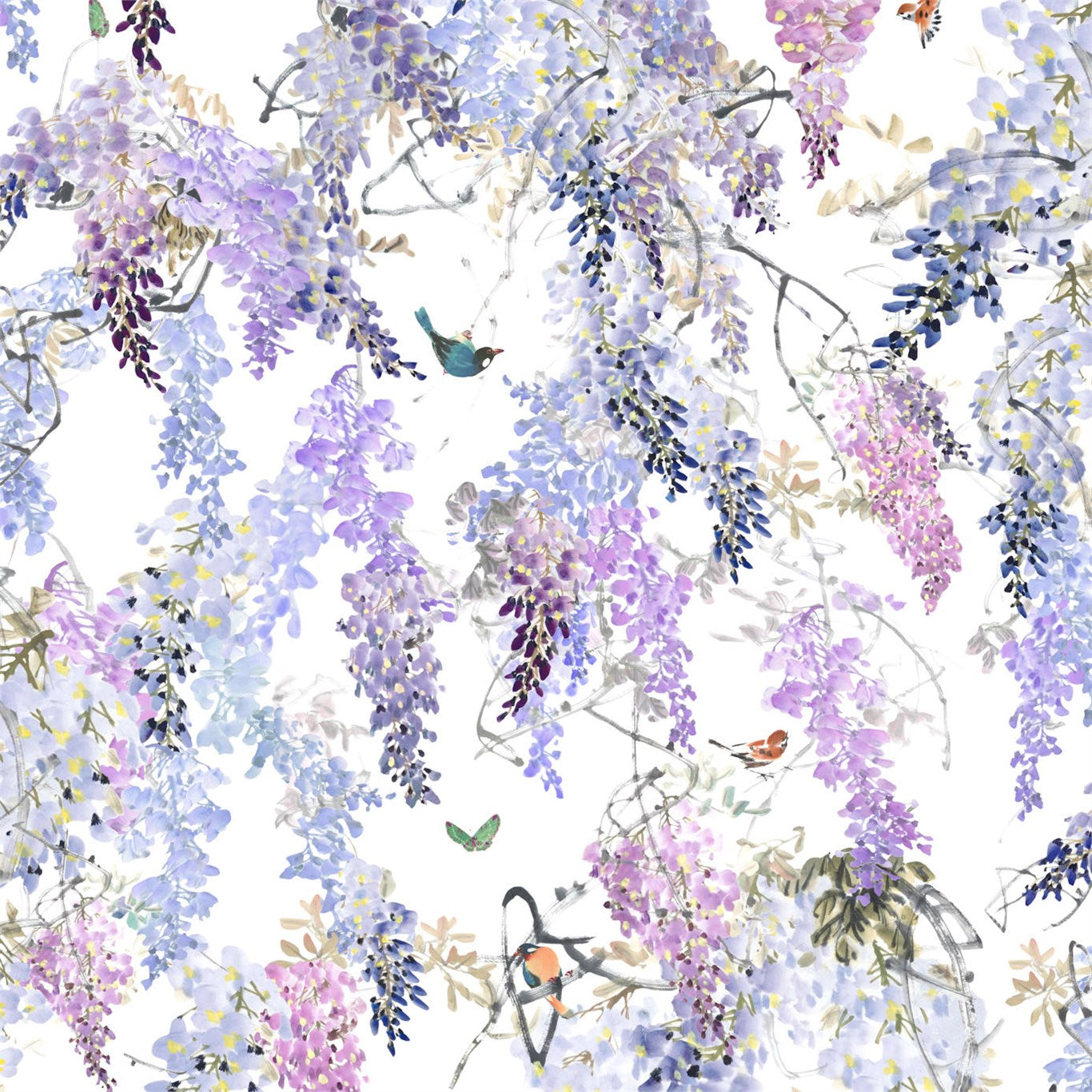 Wisteria Falls Panel A - Lilac