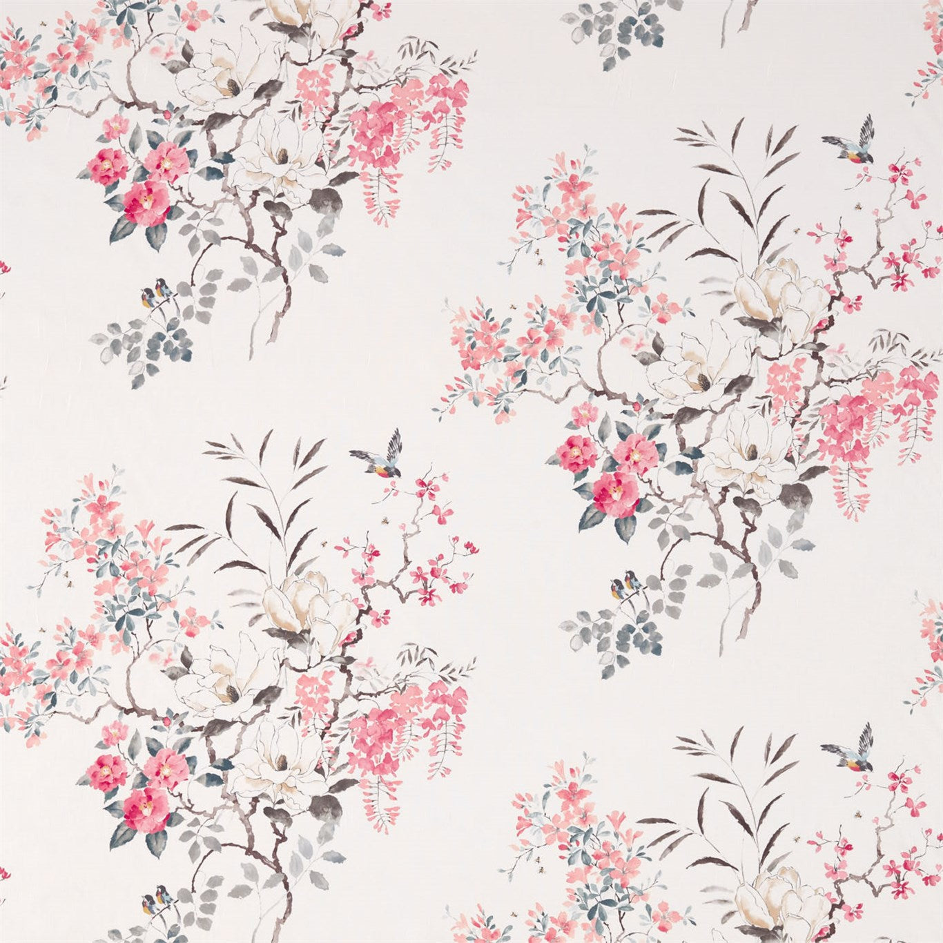 Magnolia & Blossom - Coral / Silver