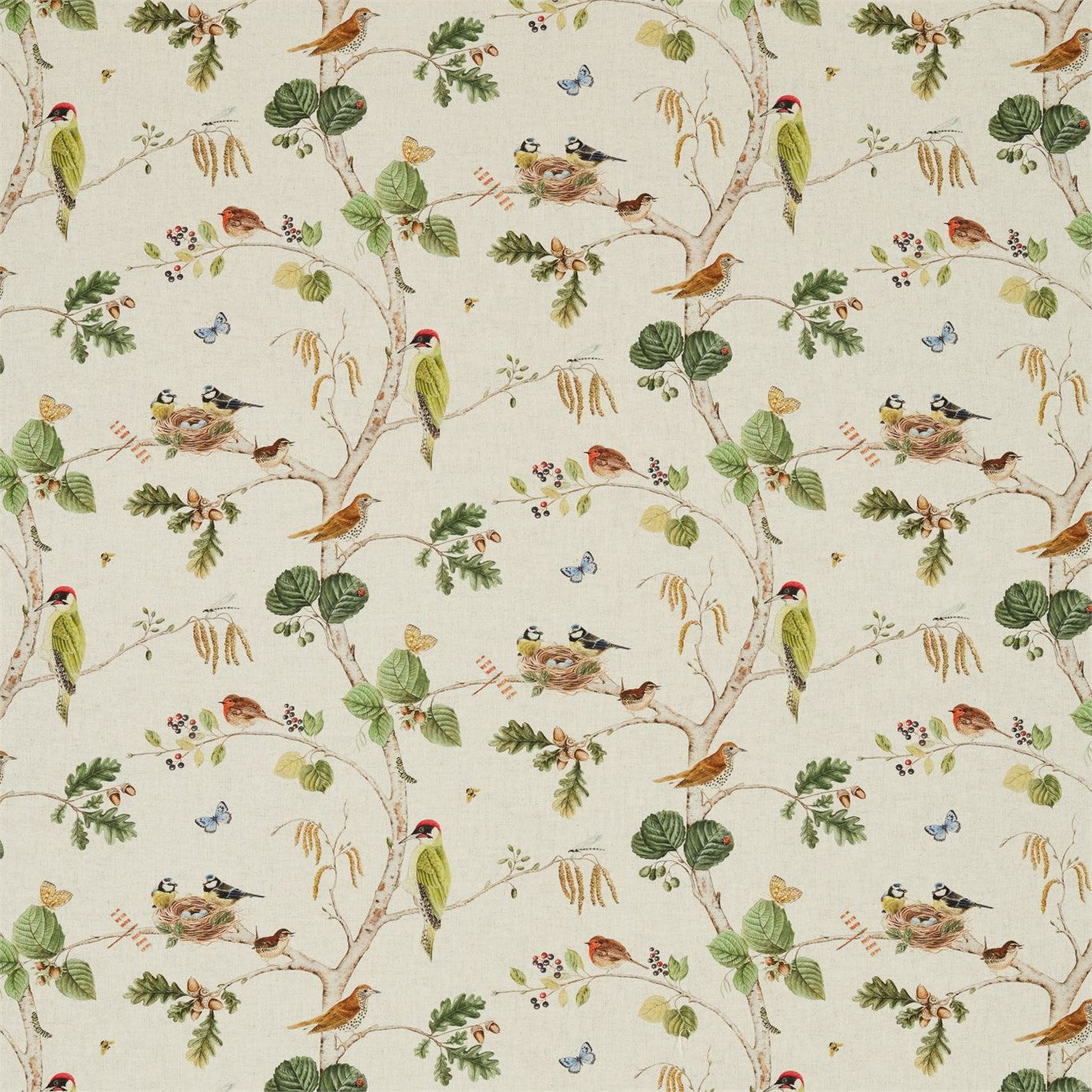 Woodland Chorus - Linen / Multi