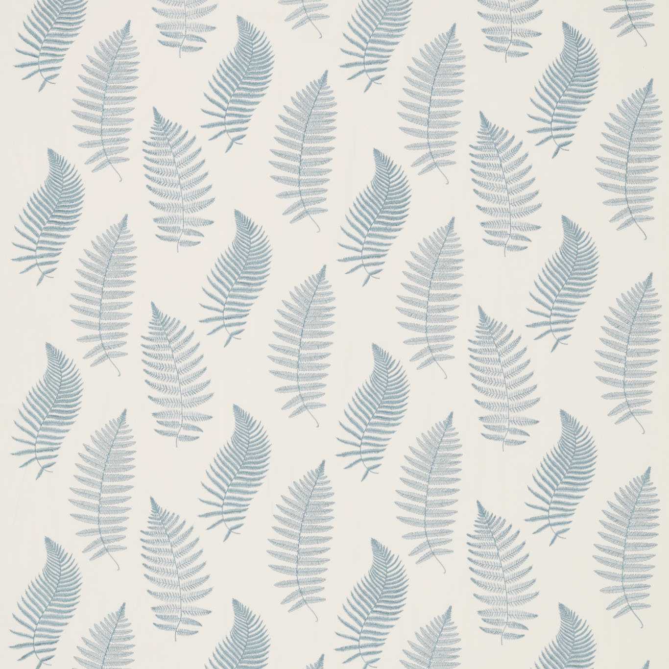 Fern Embroidery - Powder Blue