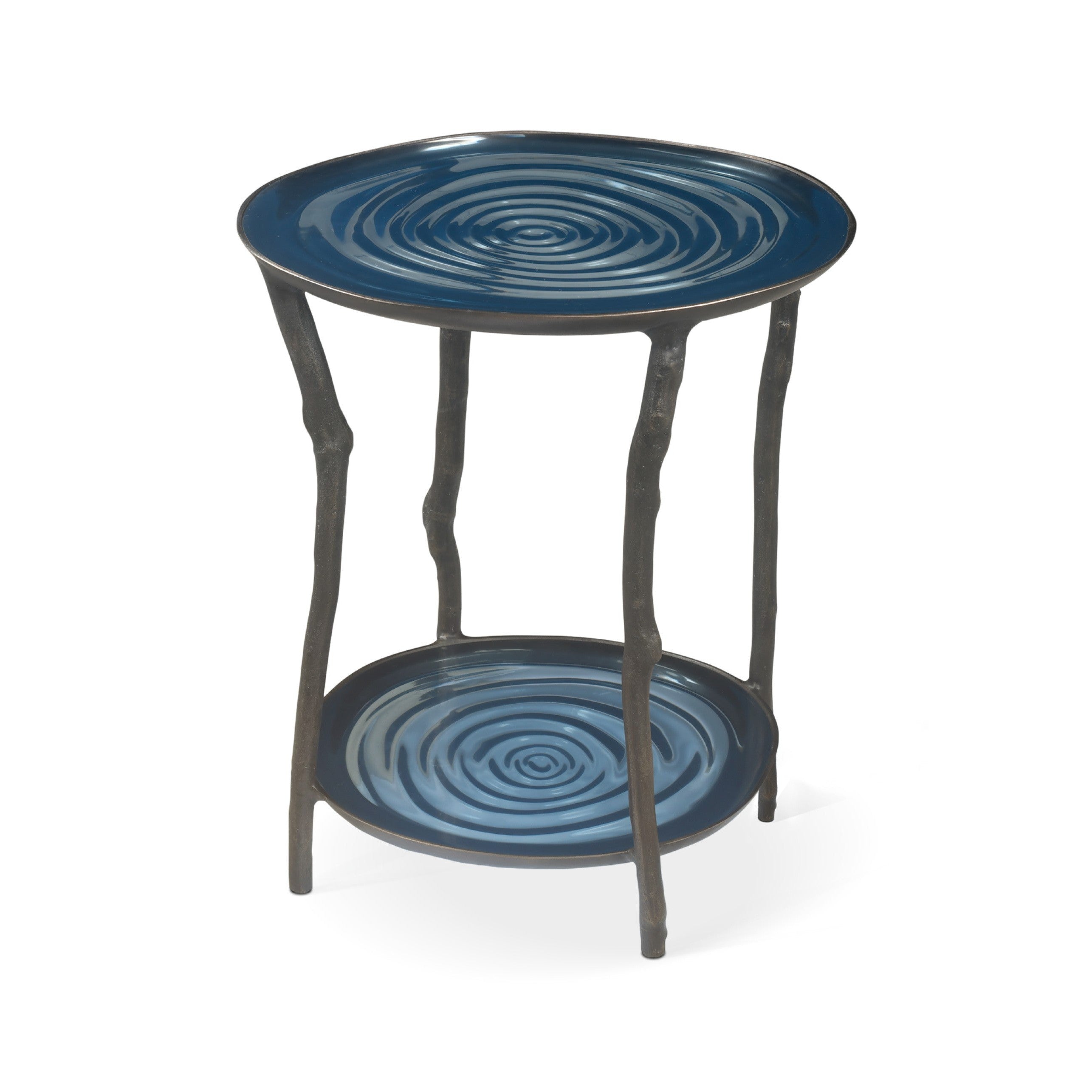 Droplet Side Table With Shelf