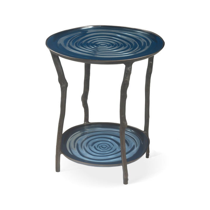 Droplet Side Table With Shelf