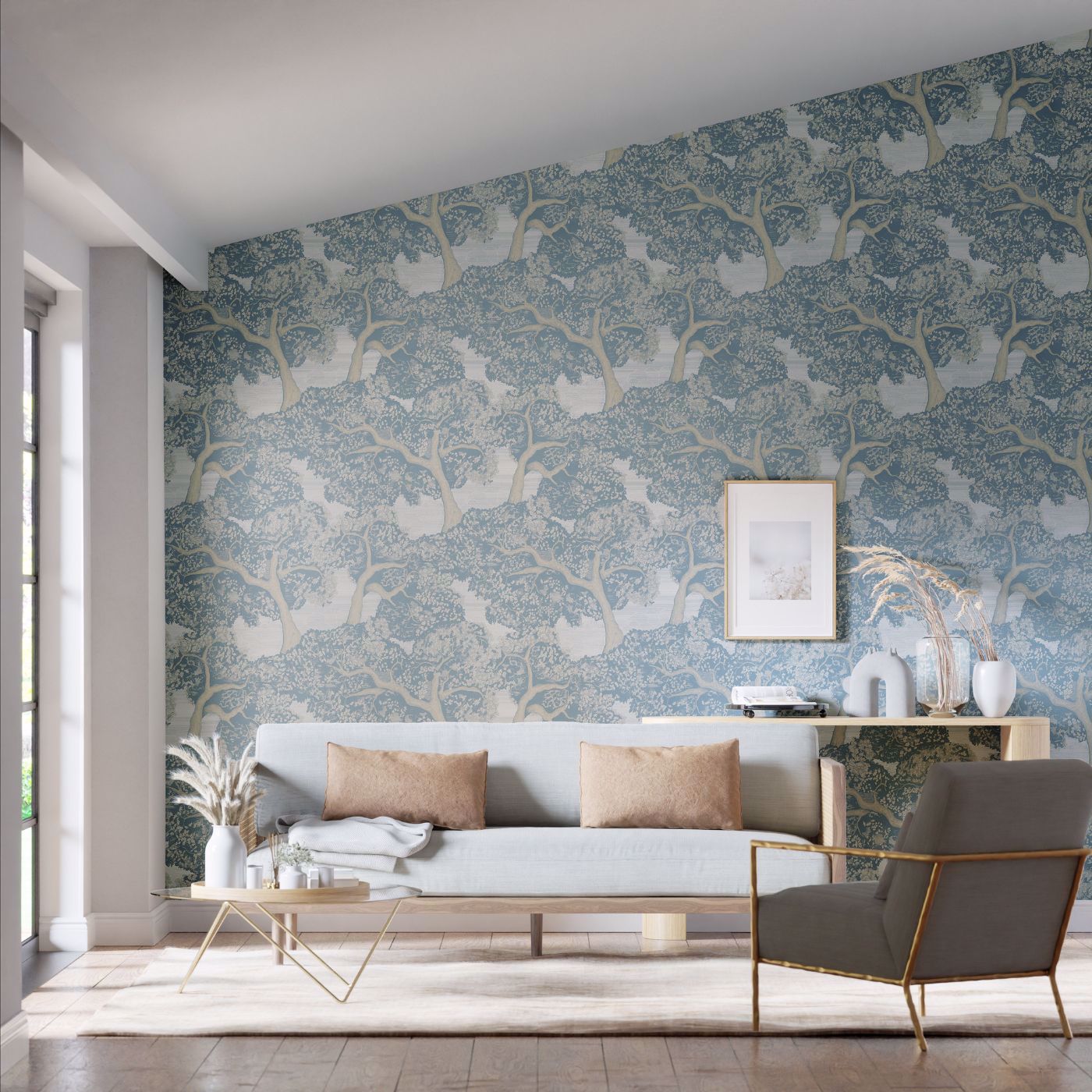 Eternal Oak Wallcovering - Ebony / First Light
