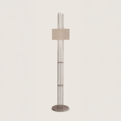 Flynn Caged Floor Lamp - Decayed Silver