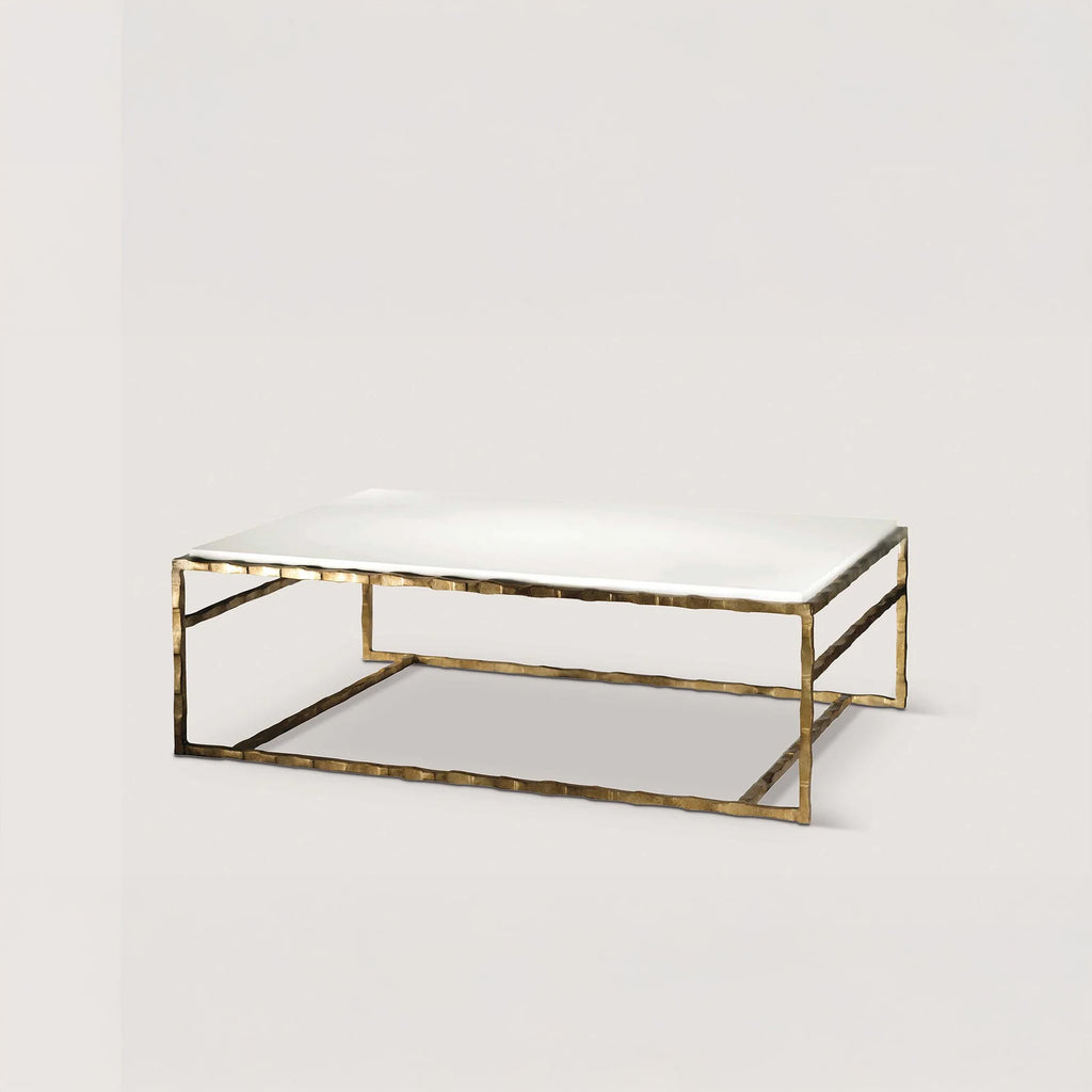 Giacometti Coffee Table - Versailles Gold-Faux Limestone – Jerry