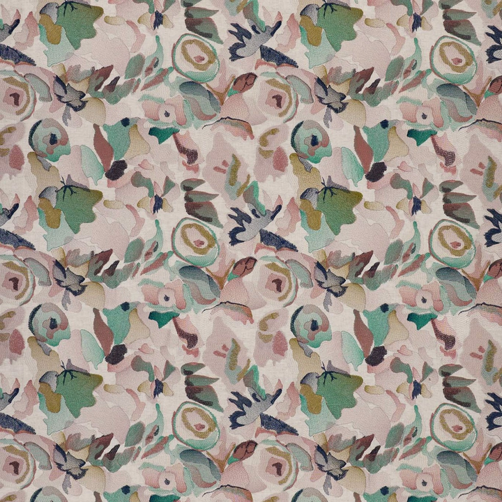 Flores Embroidery - Positano / Emerald / Midnight