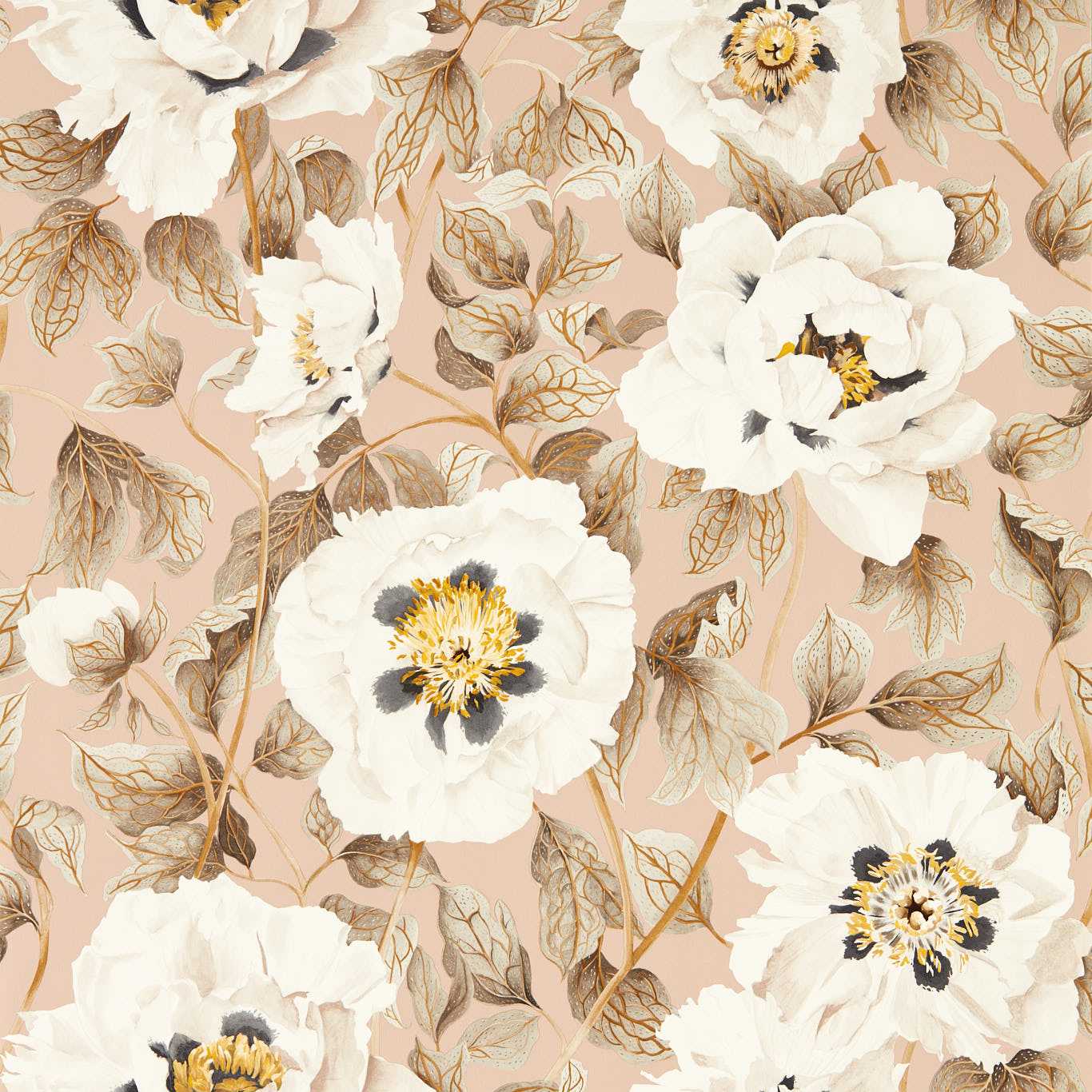 Florent Wallcovering - Positano / Maple / Graphite