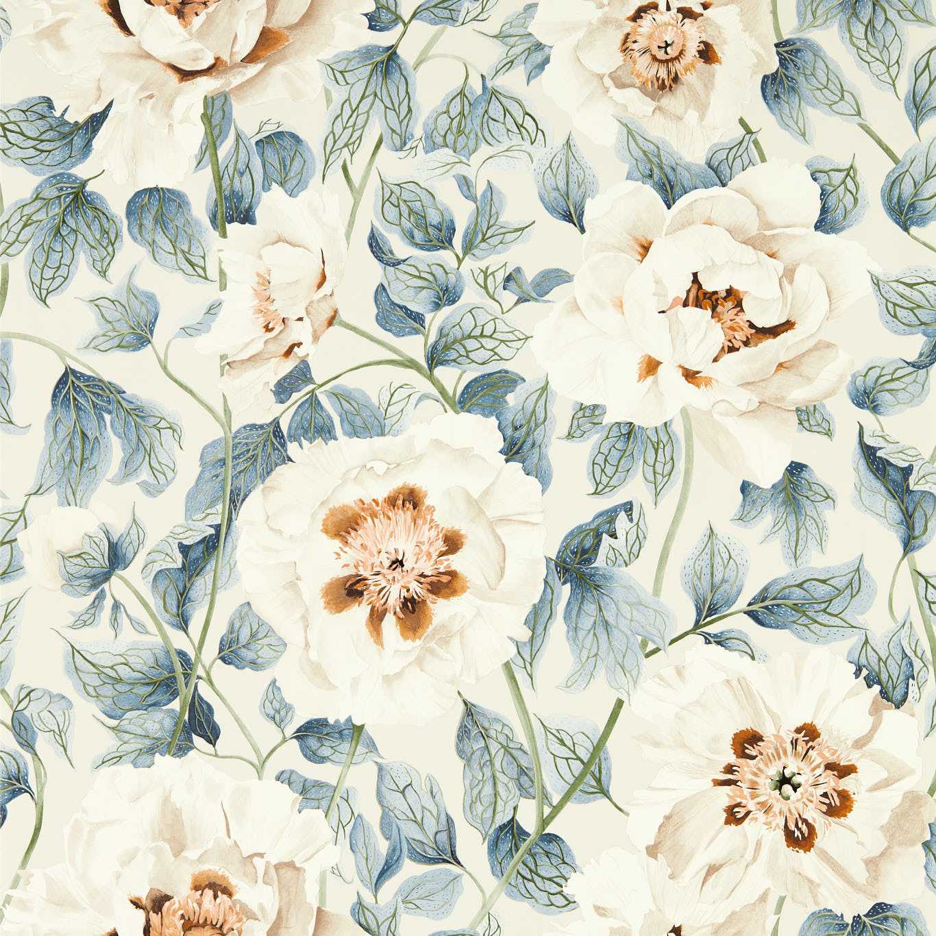 Florent Wallcovering - Sail Cloth / Celestial / Clay