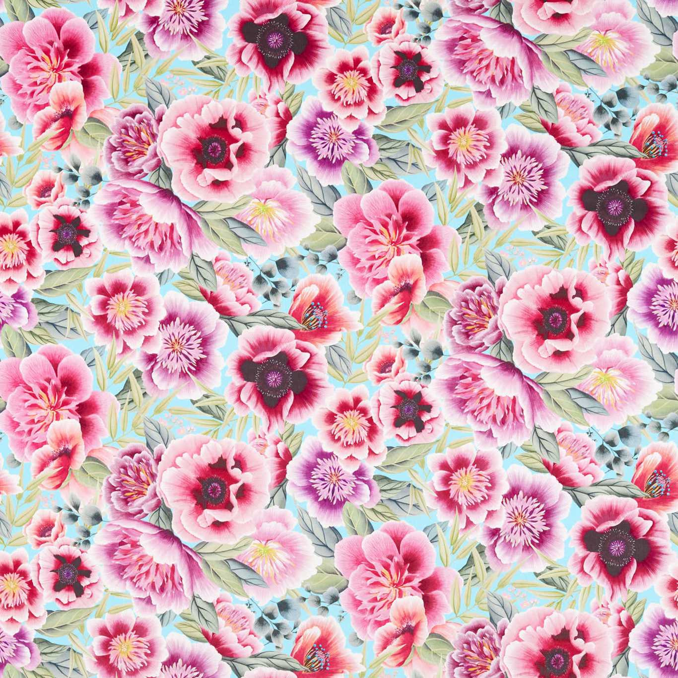 Marsha - Aqua / Peony / Magenta