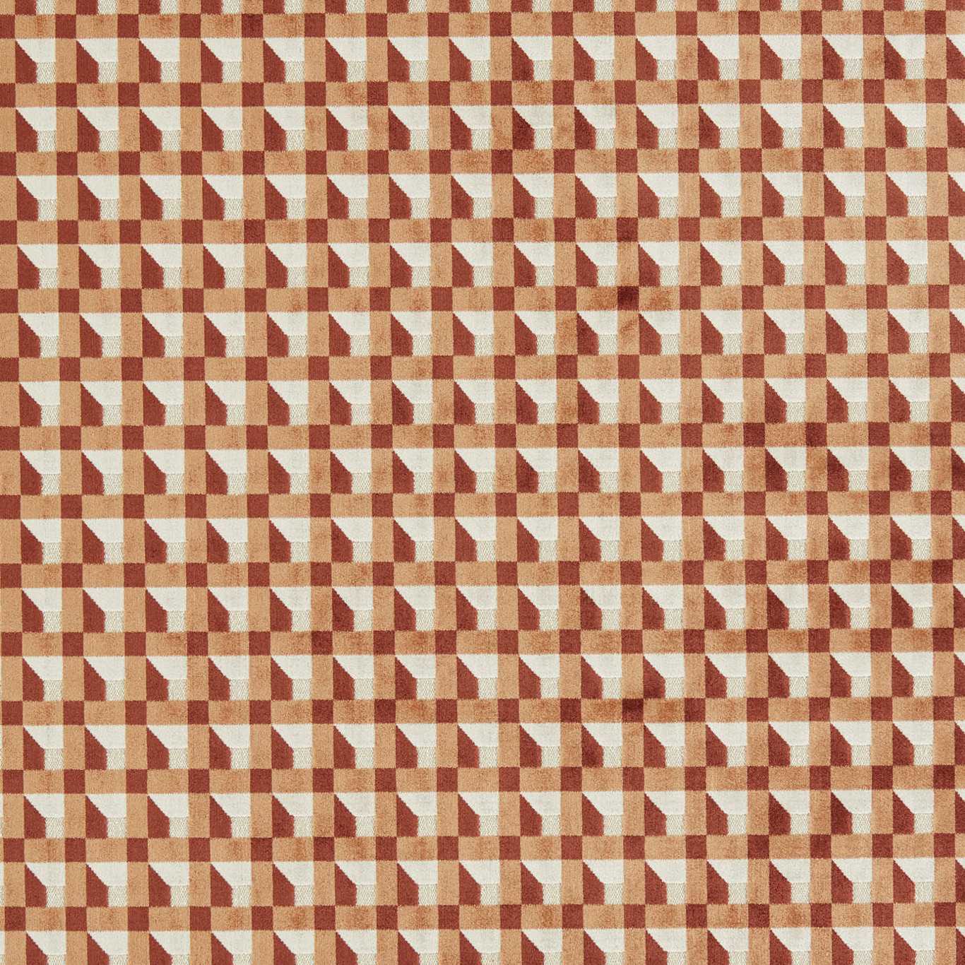 Blocks Fabric - Paprika / Bark / Bleached Coral