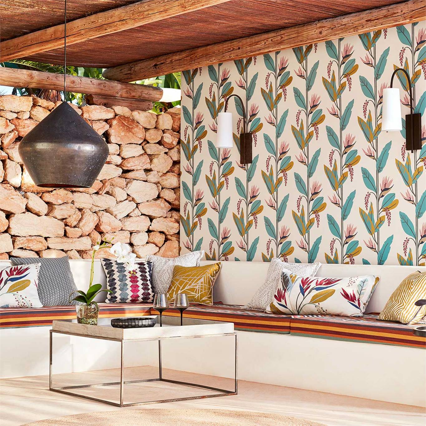 Llenya - Blush/Harbour/Gold