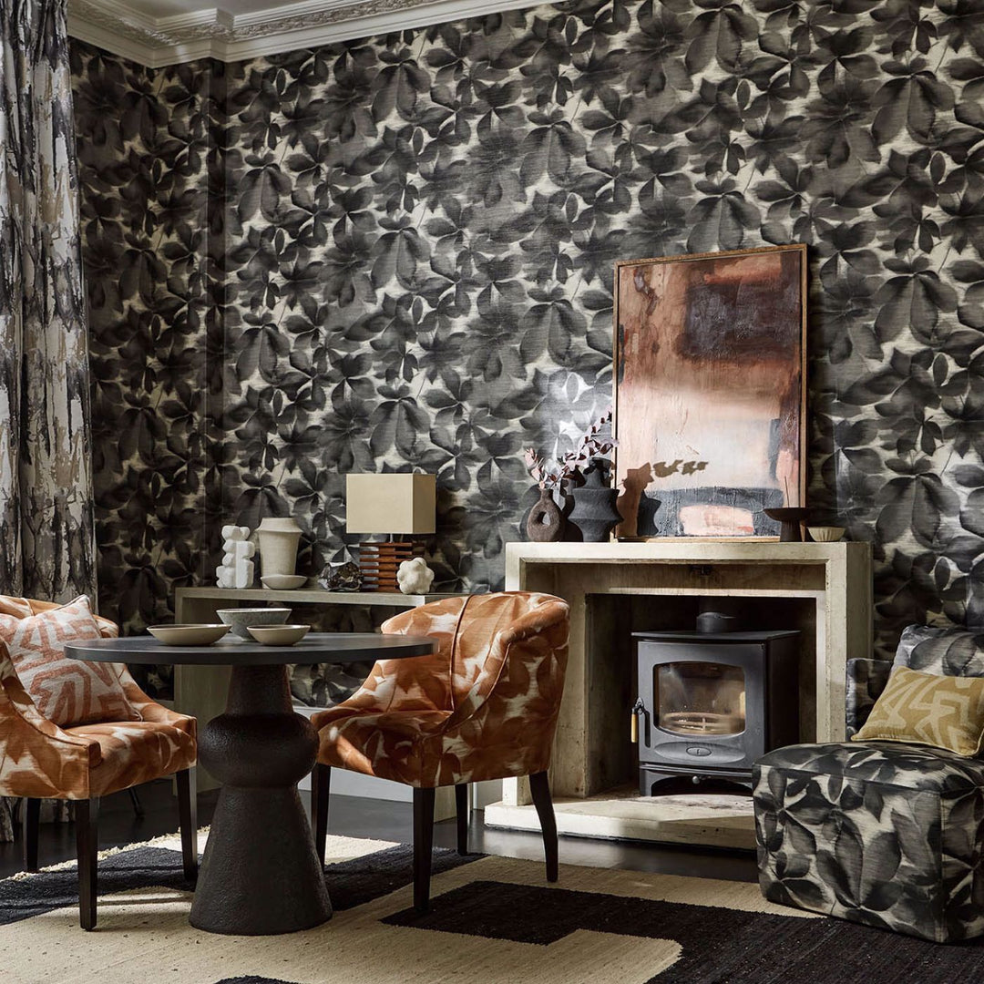 Grounded Wallcovering - Baked Terracotta / Parchment