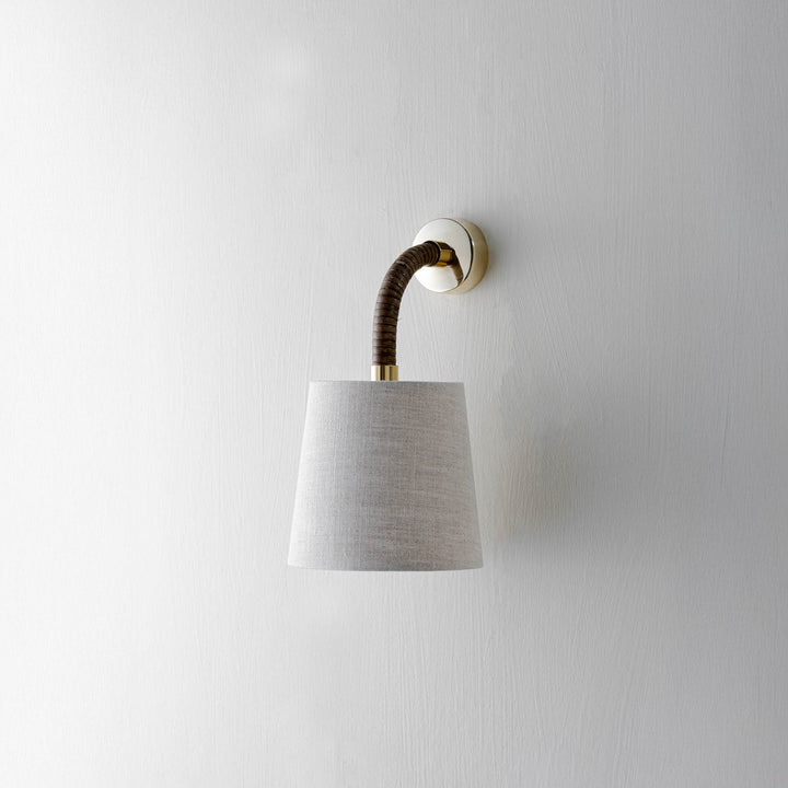 Holden Downlight Single - Dark Cane with Brass
